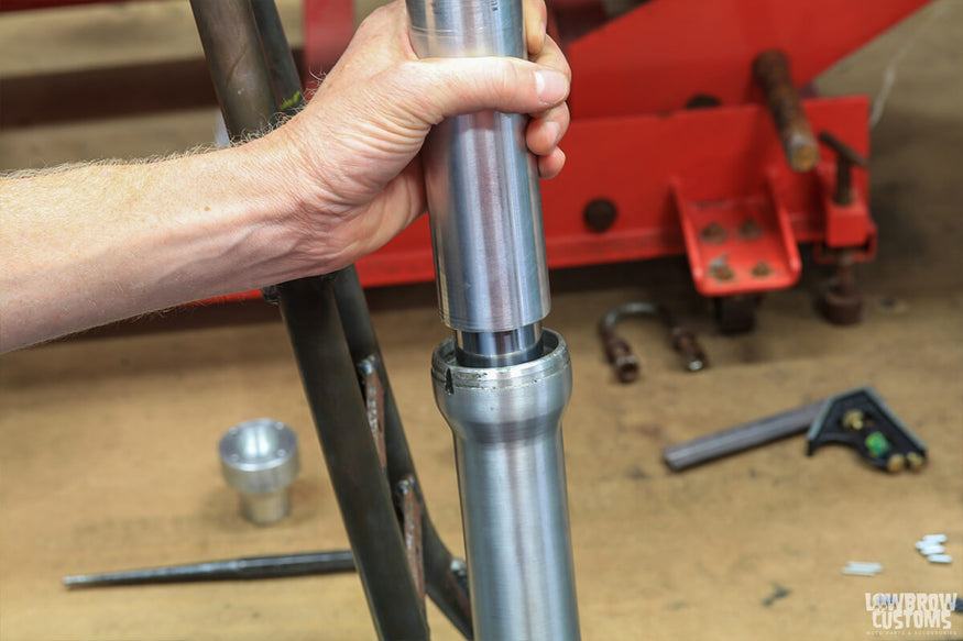 Figure 8 Precision cut "pipe" used to drive in fork seals.