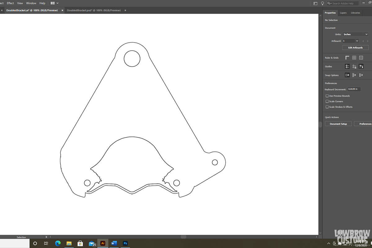 Step 6, rasterize the image and trace the outline.
