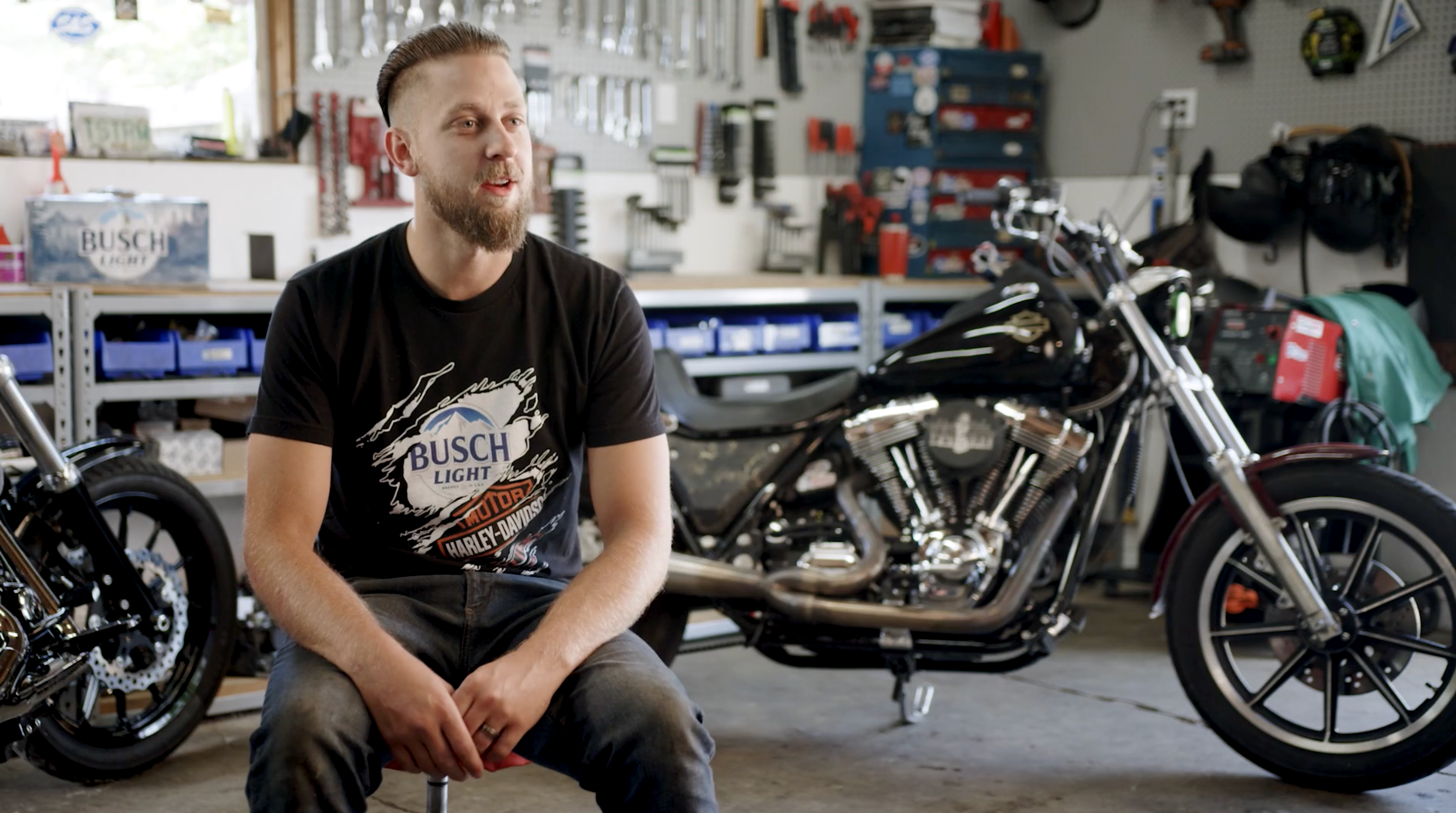 Meet Travis Buzz Bussewitz And His Harley-Davidson Twin Cam Swapped FXR Custom Motorcycle-9