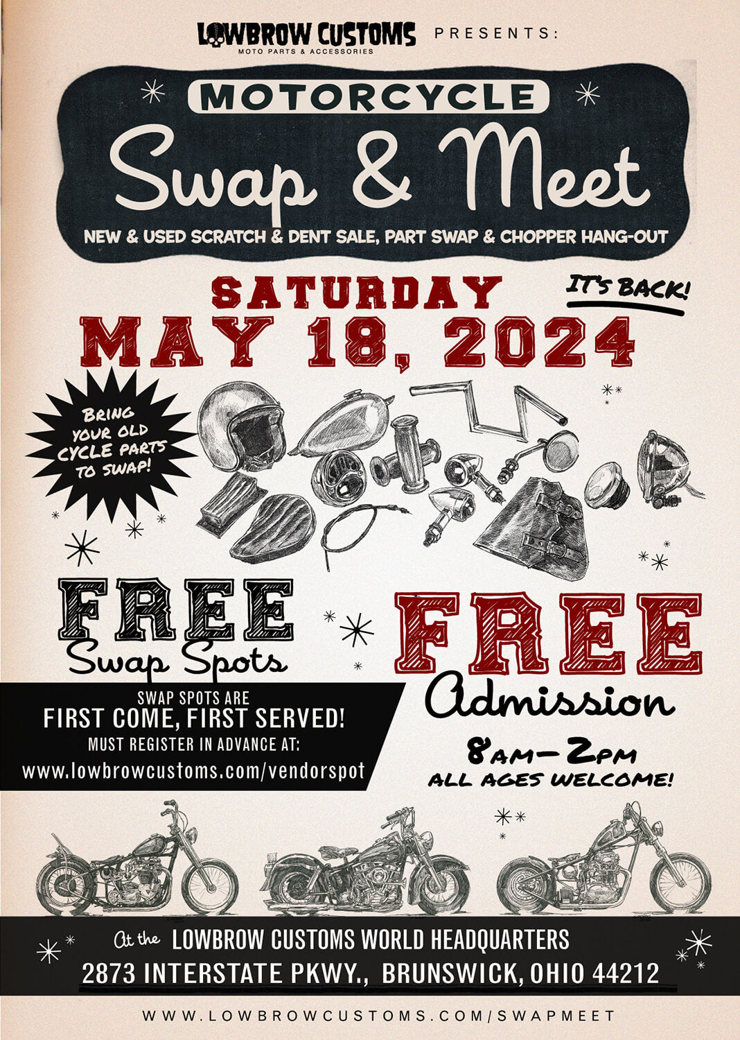 Lowbrow Swap & Meet 2024 flier