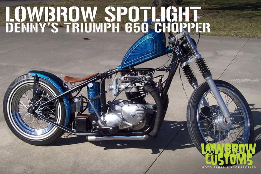 Denny’s Triumph 650 chopper.