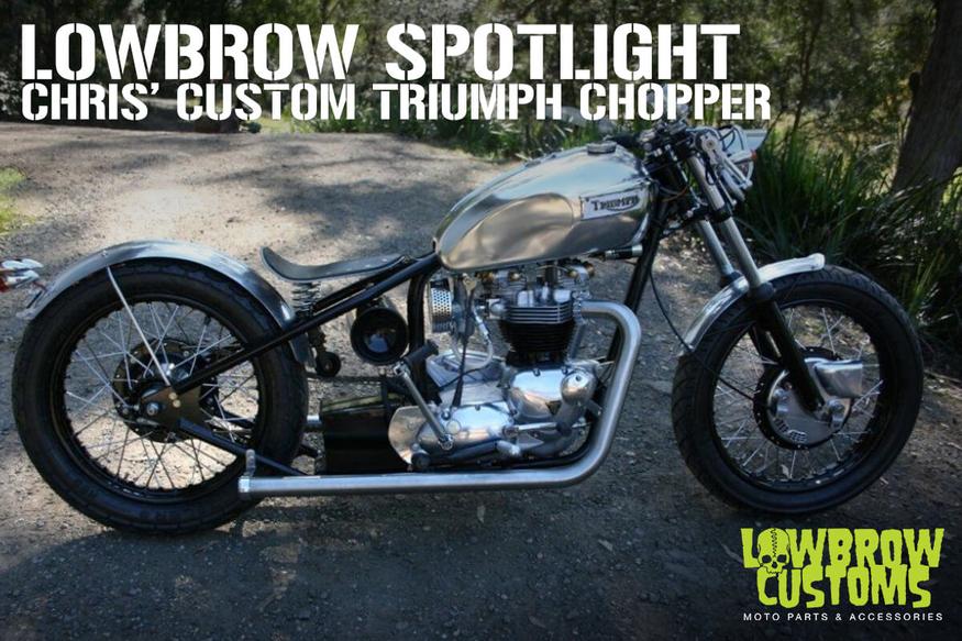 Chris’ custom Triumph rigid chopper.