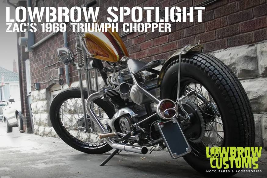 Zac’s 1969 Triumph chopper.