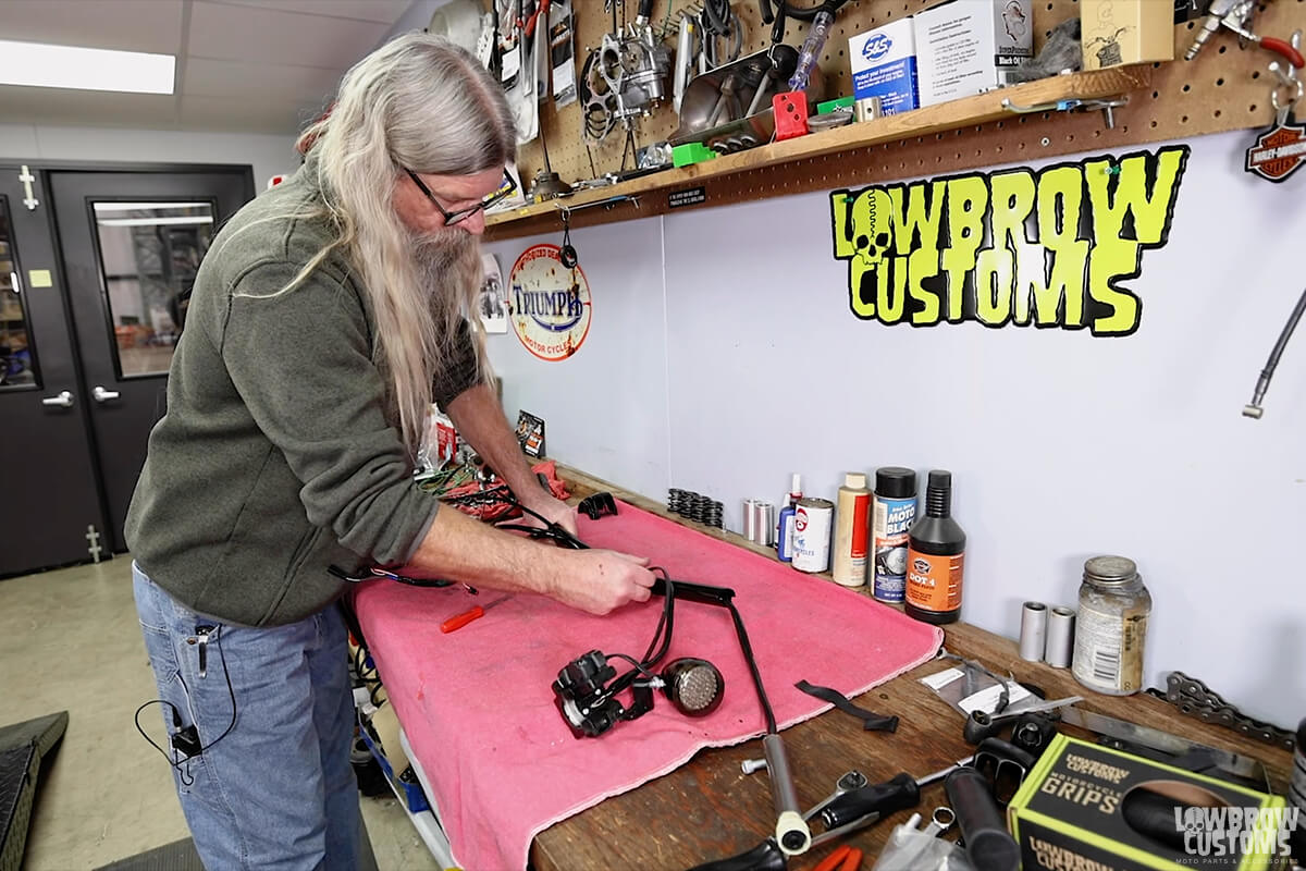 Removing Throttle Wire From Inside The Handlebar - pull the TBW through the handlebar