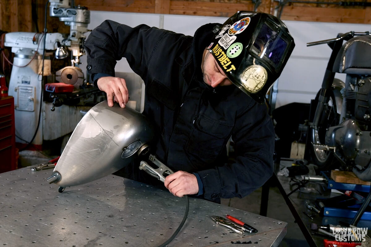 Adding the Wiring Tube Into the Tank - Use a grounding lead directly clipped to the tank