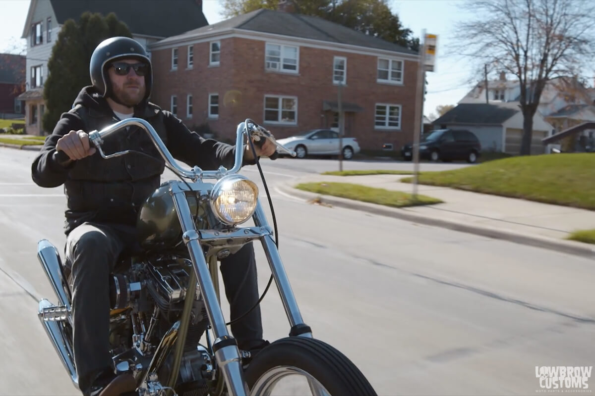 Video- Meet Chris Oestreich and His 1985 Harley-Davidson Evo FX Wide Glide Chopper - Geared Science-21