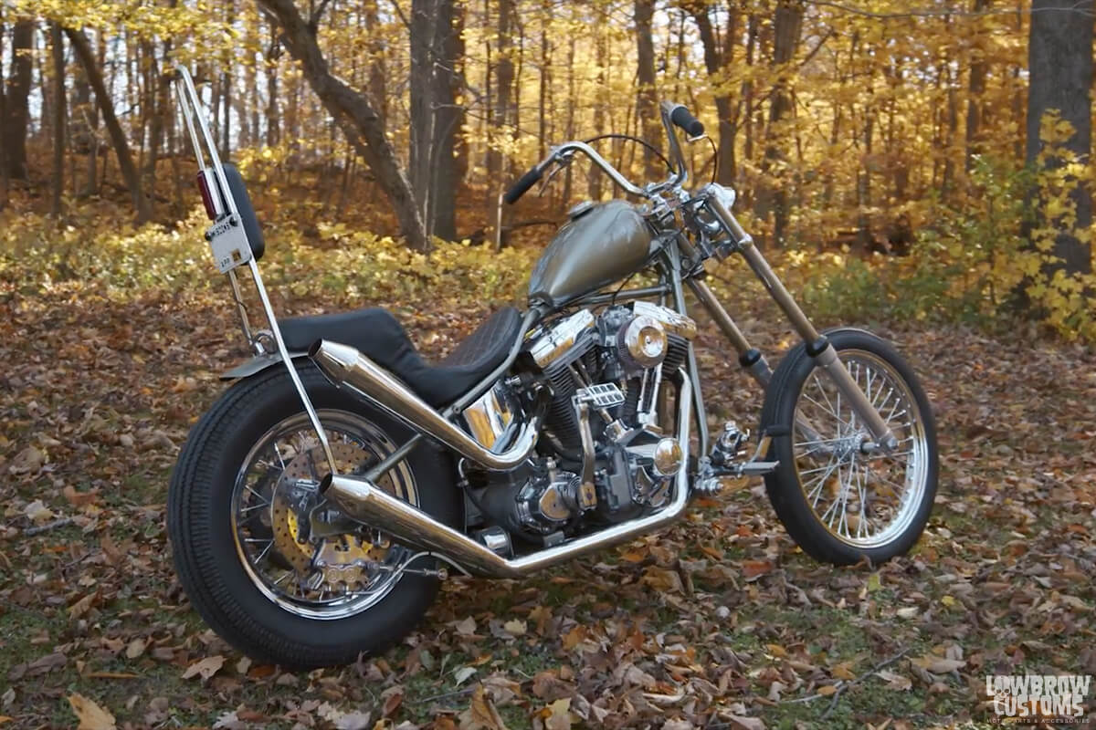 Video- Meet Chris Oestreich and His 1985 Harley-Davidson Evo FX Wide Glide Chopper - Geared Science-8