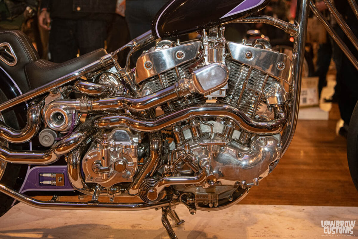 Video- Take An In Depth look at Christian Newman's Custom Twin Turbo 8 Valve Harley-Davidson ULH at Mama Tried 2021-2
