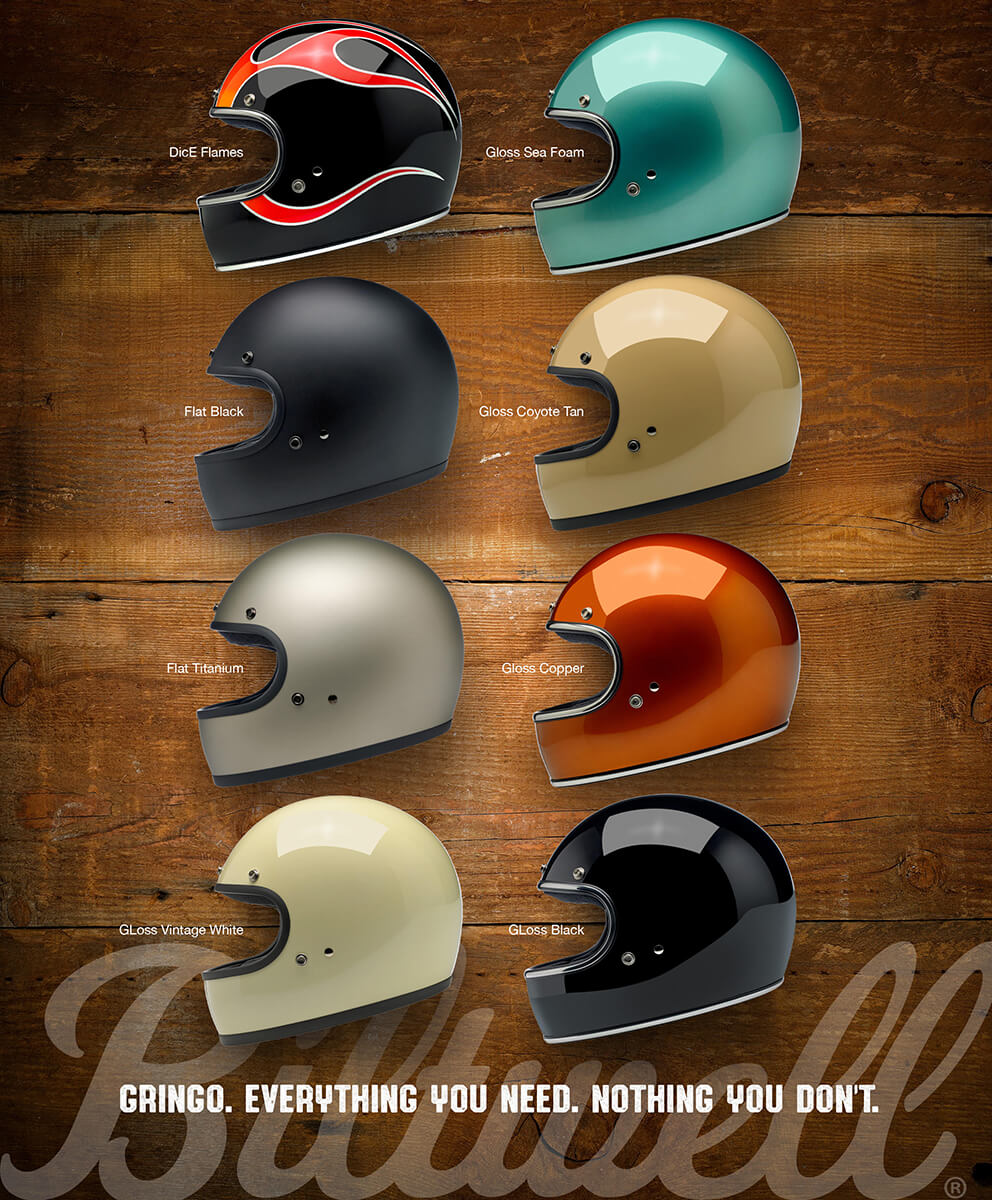 Gift ideas for motorcycle riders - Biltwell Gringo Helmets