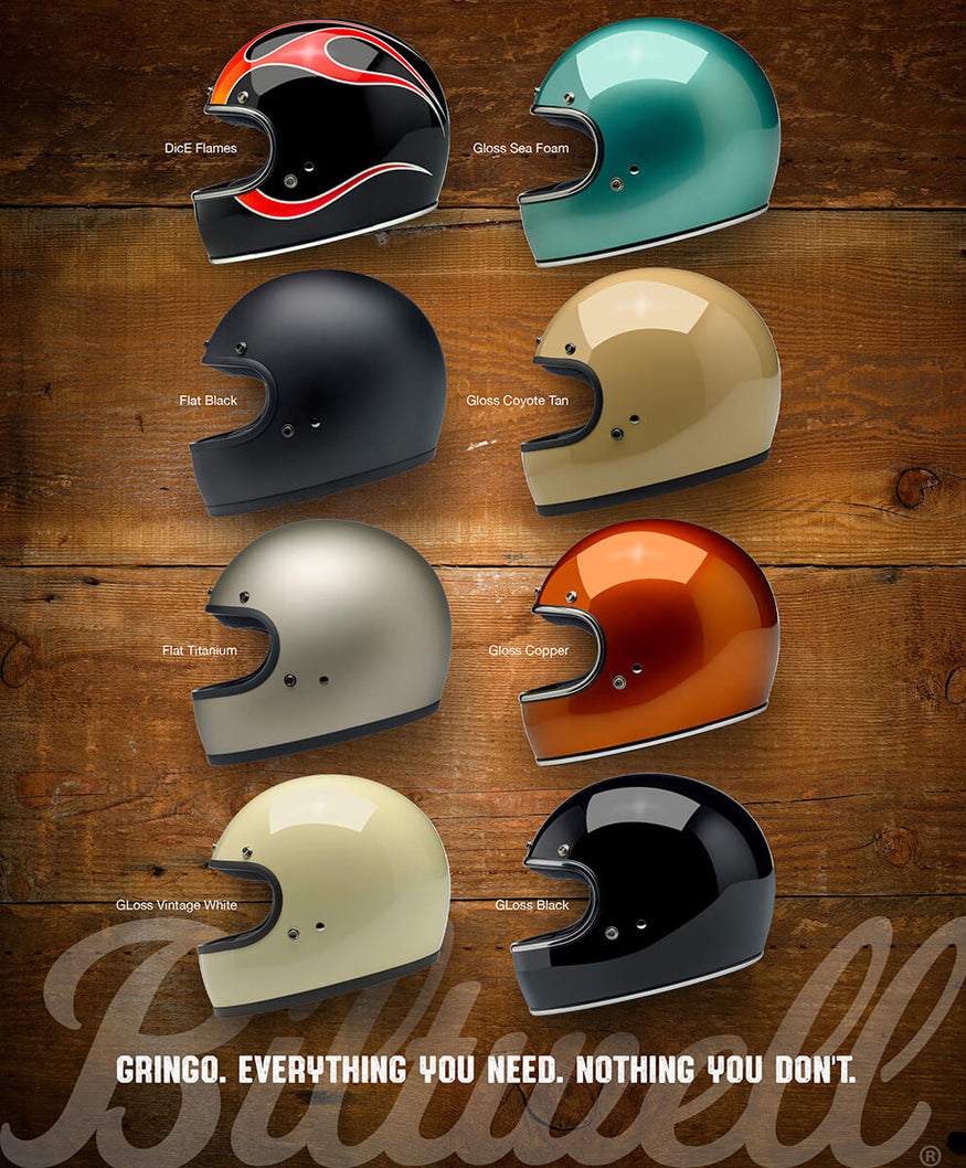 Gift ideas for motorcycle riders - Biltwell Gringo Helmets