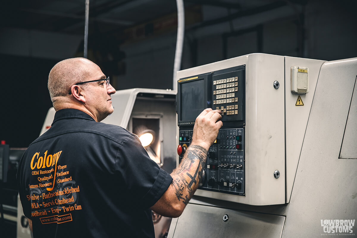 Head Machinist Bob at work as usual, juggling hardware production on a variety of machines.