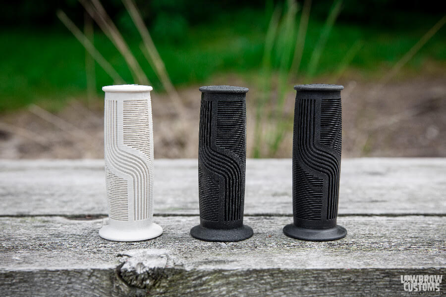 Sample of Lowbrow Customs AMF Grips from MakerBot 1st Generation 3D Printer