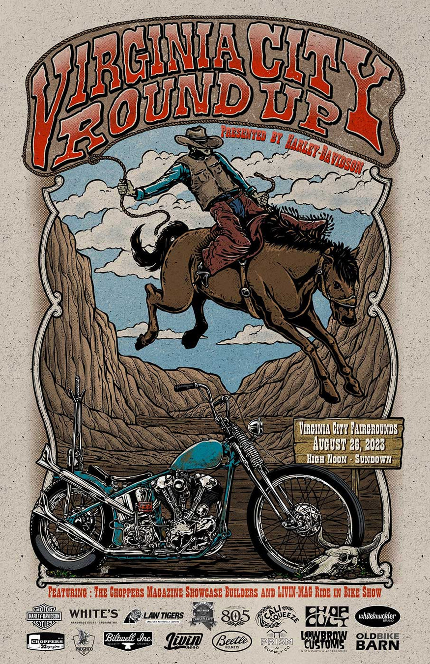 Virginia City Roundup Motorcycle Show Flier 2023