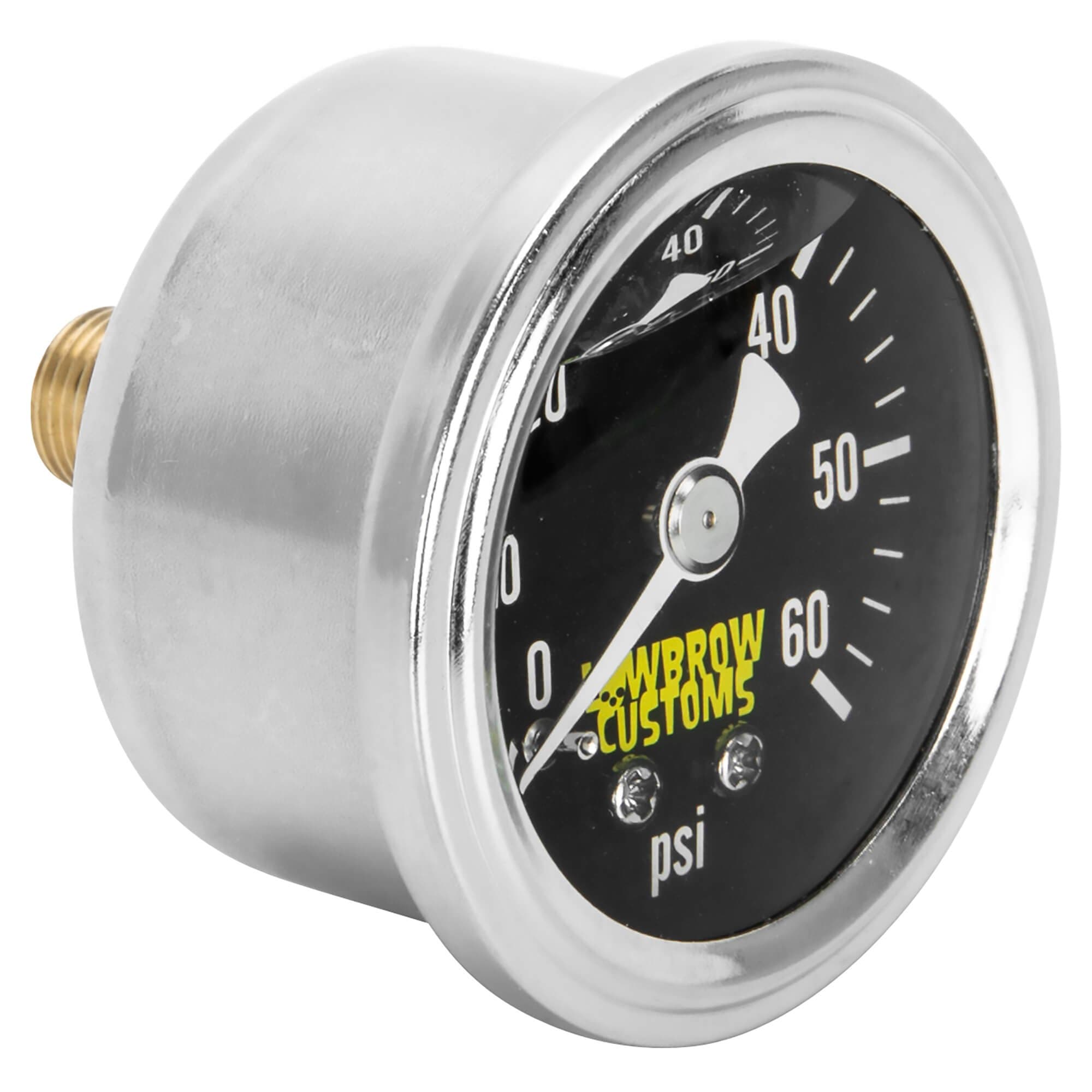 60 psi. 100 Psi Oil Pressure Gauge & fitting Kit for Harley big Twin EVO. 301 015 009 Fuel Gauge Harley.