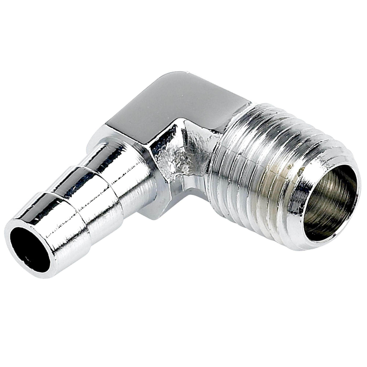 Cycle Standard 5/16 inch Hose Barb 90 elbow x 1/4 inch NPT - Chrome ...