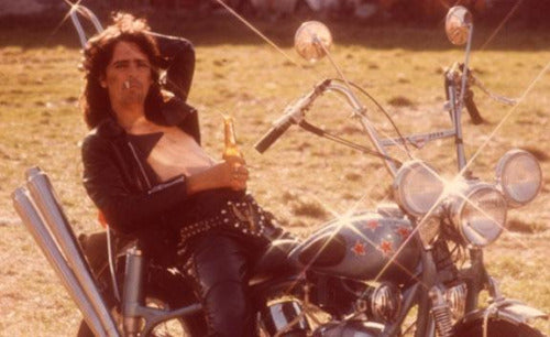 Alice cooper back in the 70's. Famous motorcycle riders