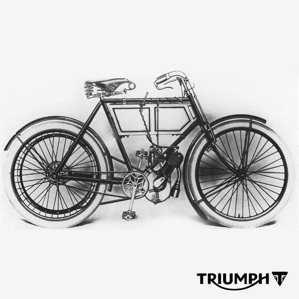 Drawling of the very first Triumph Motorcycle. - Lowbrow Customs, The History of Triumph motorcycles