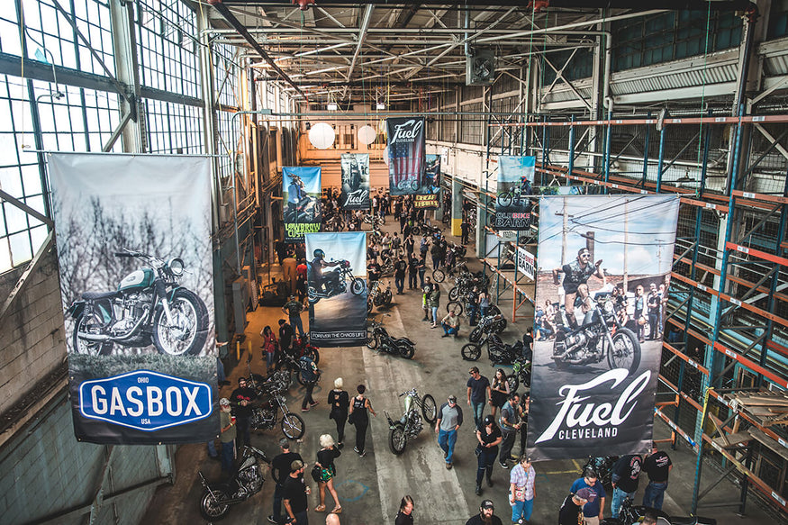 The Hamilton Collaborative building has some of the most beautiful views and made for a perfect setting for Fuel Cleveland. The overall response from people who came in was the word, "Incredible".  Fuel Cleveland 2017 - Lowbrow Customs, The Gasbox, Forever The Chaos Life
