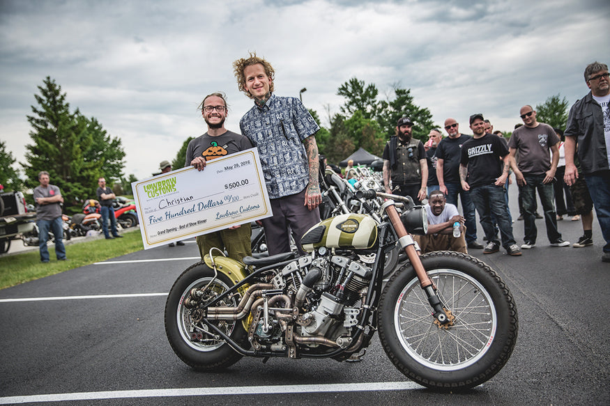 Christian Newman took home 1st place prize with this ridiculous Turbo Shovel. - Lowbrow Customs