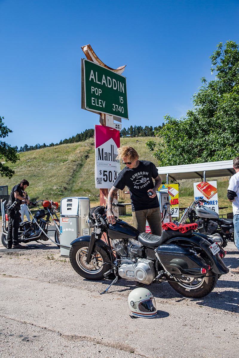 Old school gas pump at Aladdin. Lowbrow-Customs---Cross-Country-2016