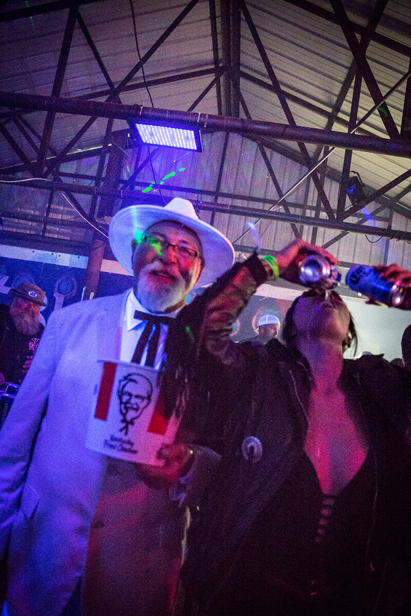 Club Skeet with my Friend Kissa and the Colonel. This photos sums up my last night at Sturgis, Ridiculousness! - Lowbrow Customs - Sturgis 2017