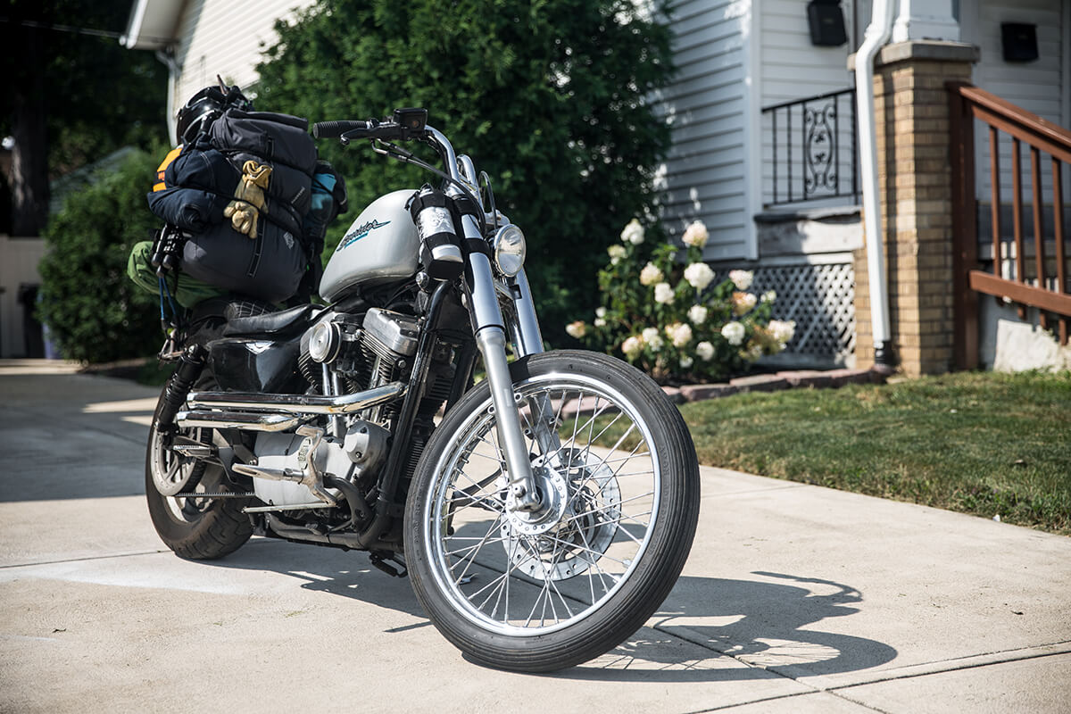 With my sissy bar packed to the gills and my Lowbrow Customs fuel reserve bottle filled, I was ready to head towards Sturgis. - Lowbrow Customs - Sturgis 2017