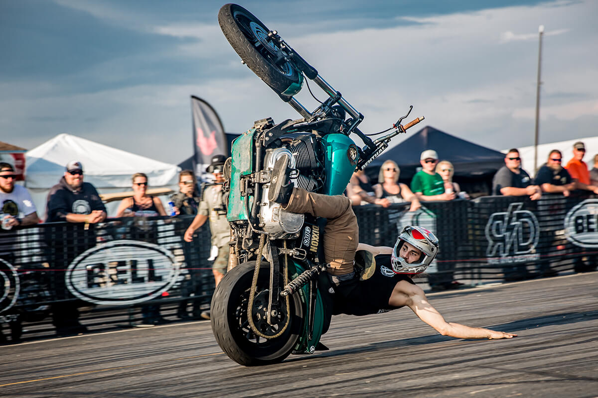 its 12:15 somwehere! This dude was ripping it up and taking names! Lowbrow Customs - Sturgis 2017