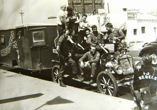 The Boozefighters were almost entirely made up of WWII vets in the beginning. In 1947 The Boozefighters put "Motorcycle Clubs" on the map after an extremely hyped and over dramatized media coverage of a riot in Hollister, CA.