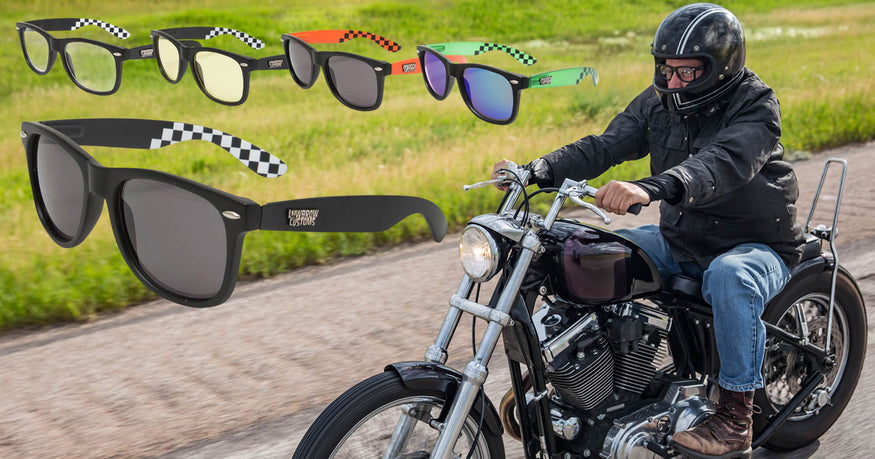 Lowbrow Customs Motorcycle Riding Sunglasses and Clears