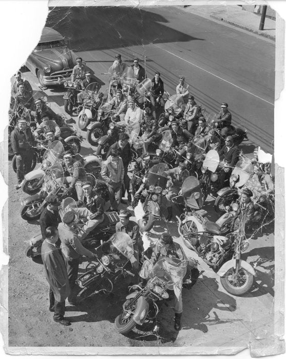 "Gene" T.E. Key and Al McAlexander - Memphis Motorcycle Club, 1950