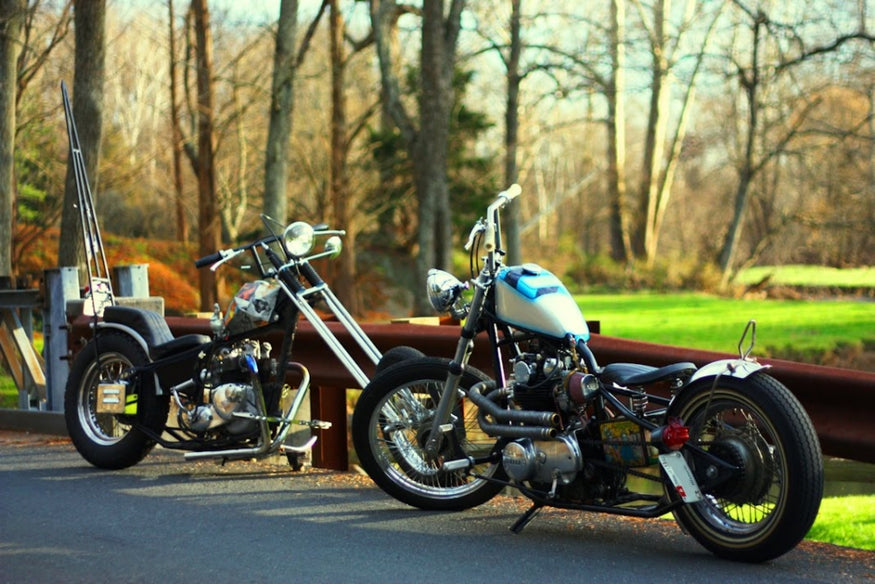 yamaha xs650 chopper-Lowbrow Spotlight: Adam and His Brother's XS650 & Triumph Choppers-1