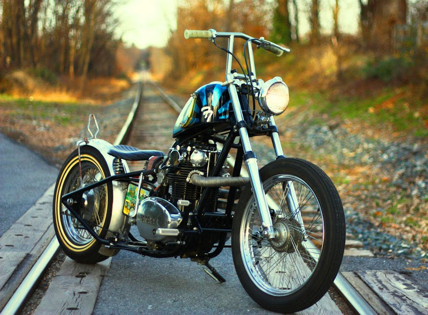 yamaha xs650 chopper-Lowbrow Spotlight: Adam and His Brother's XS650 & Triumph Choppers-2