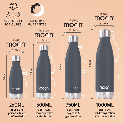 moon bottle sizes