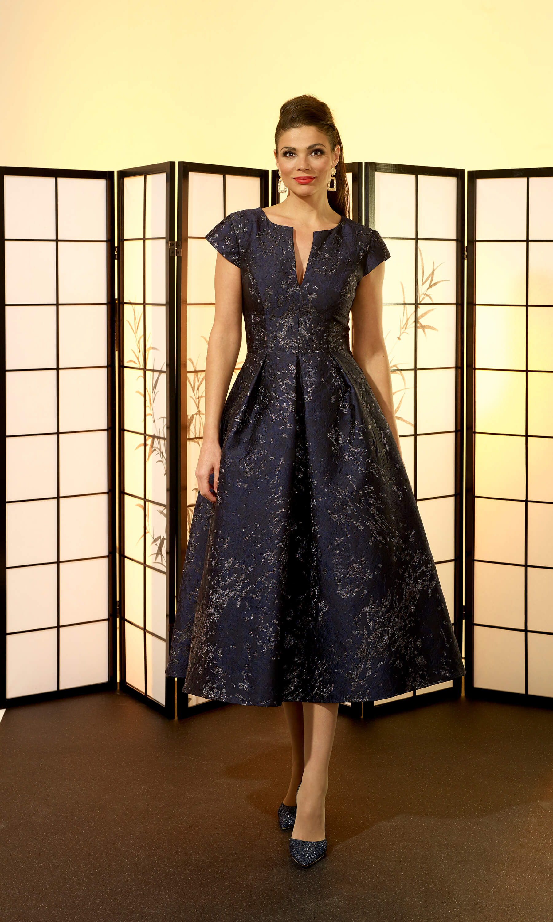 Veromia Occasions Vo6371 Navy Blue Occasion A Line Dress Fab Frocks