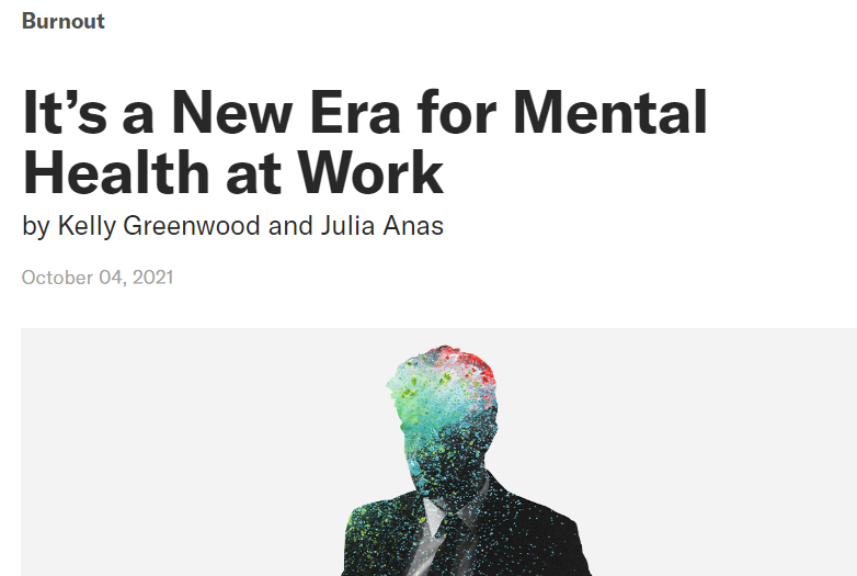 El Blog Mojo de Mettalusso recomienda este artículo de Harvard sobre salud mental en el lugar de trabajo