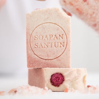 Image shows one of Soapan Santun's handmade soap selections
