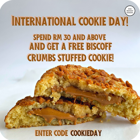 Image shows The Skinny Bakers' Free Cookie promotion as a part of Cookie Day