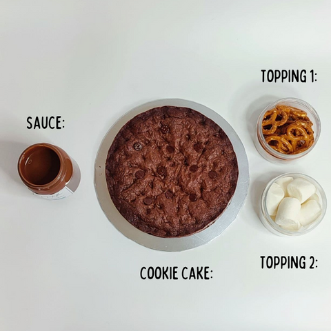 Pour-Your-Own cookie cake components