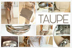 Taschen Gürtel Schals Schmuck in Taupe