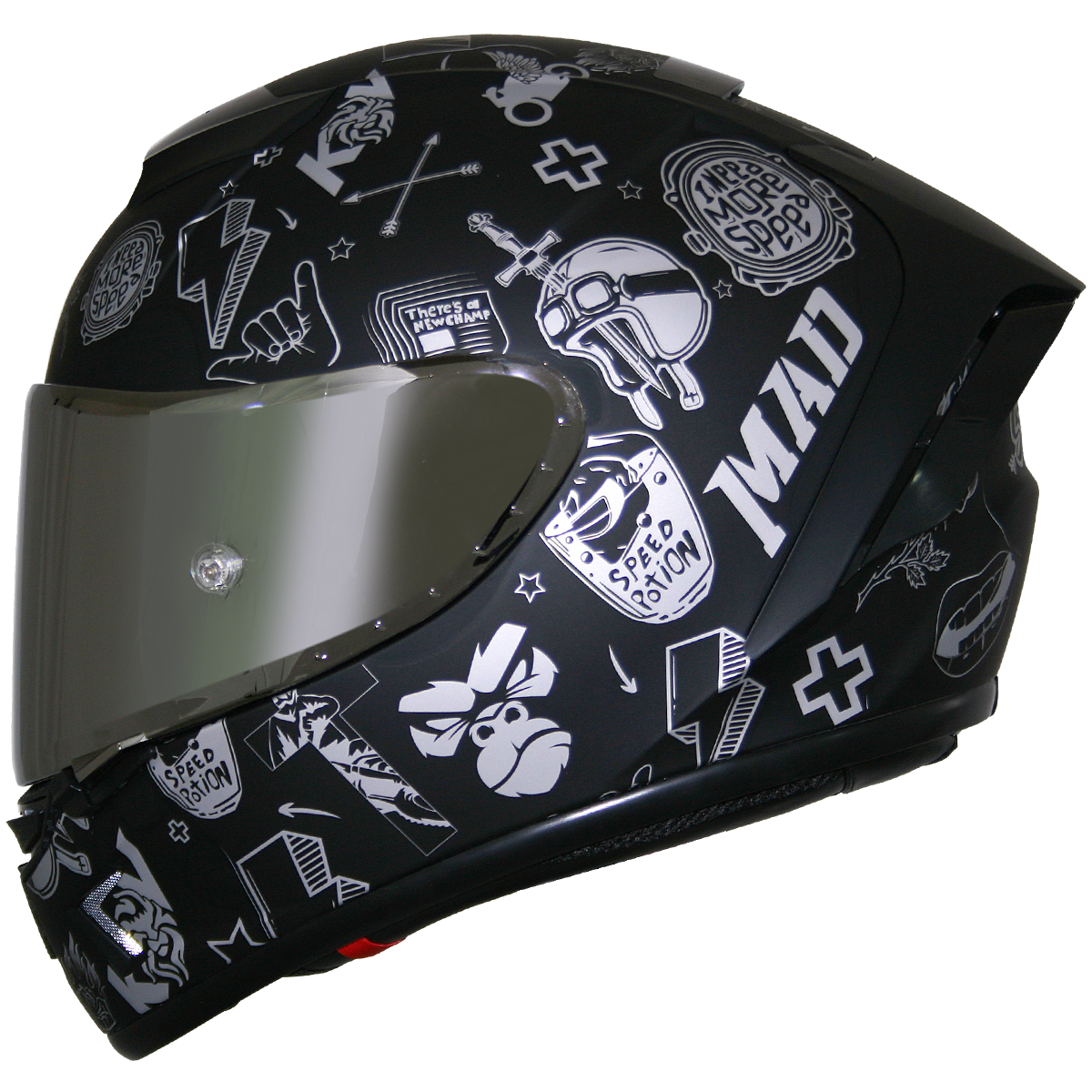 Casco Para Moto Kov Con Mascara Rock-o Certificado Dot Talla M KOV Rock-o