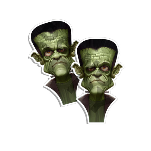 Frankenstein Monster Horror Die Cut Mirrored Stickers