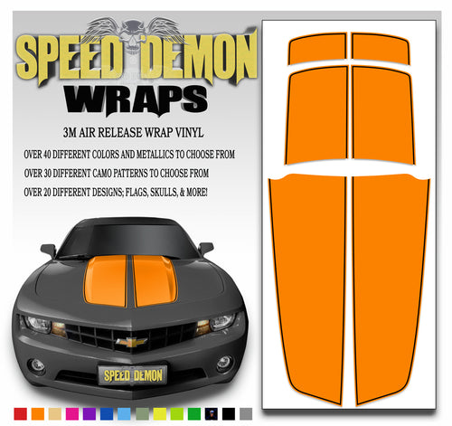Orange Camaro Stripes with Black Pinstripe 2010-2015