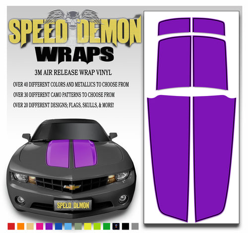 Purple Camaro Stripes with Black Pinstripe 2010-2015