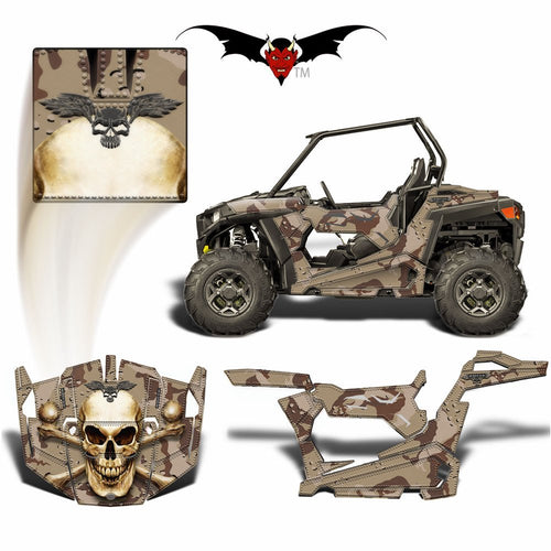 RZR 900 XC GRAPHICS WRAP -  DESERT CAMOUFLAGE WITH BONE COLLECTOR SKULL