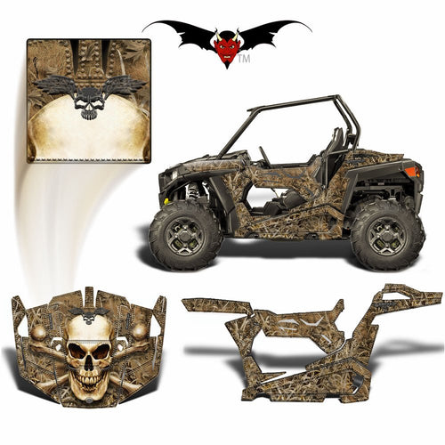 RZR 1000 XP GRAPHICS WRAP -  DEAD DUCK CAMOUFLAGE WITH BONE COLLECTOR SKULL