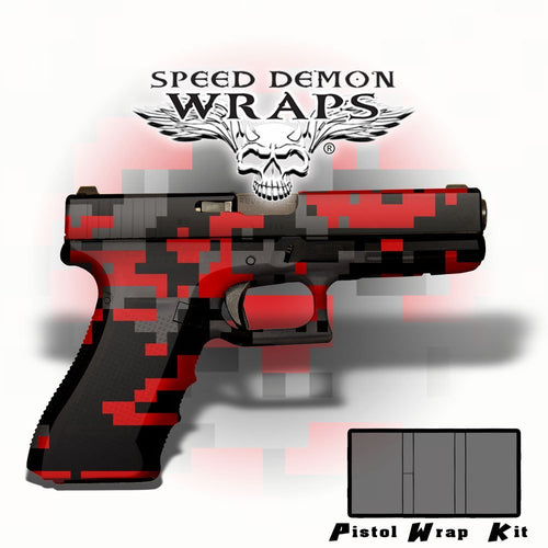 Gun Wraps ~ Red Digital Camouflage