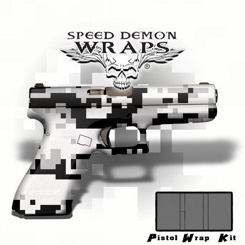 Gun Wraps - Universal Skins ~ White Digital Camouflage