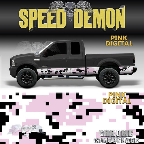 Rocker Panel Wrap Camo Kit Pink Digital Camouflage