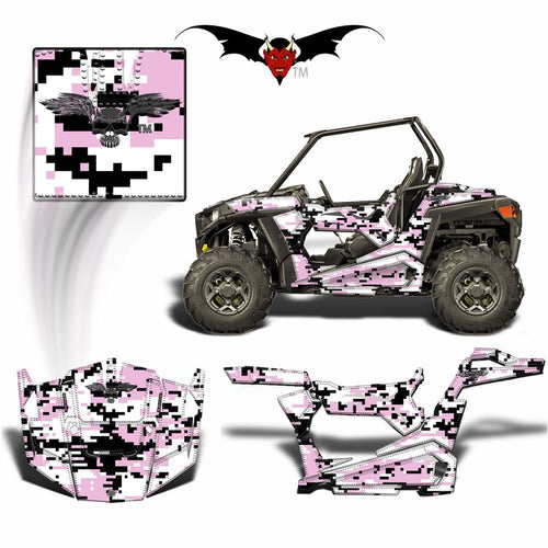 RZR 900 S GRAPHICS WRAP -  PINK  DIGITAL CAMOUFLAGE