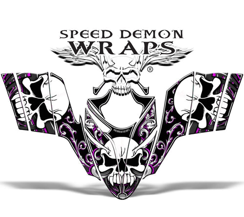 RMK Dragon Snowmobile Sled GRAPHICS WRAP DECAL "Pink Skullen" for Polaris Dragon